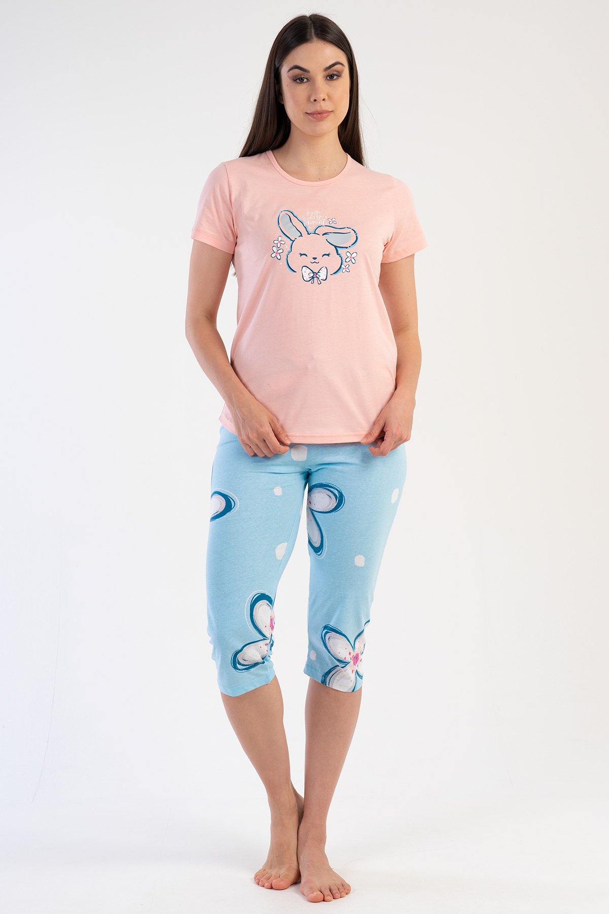 Woman Sweet Bunny Capri Set Woman Sweet Bunny Capri Set