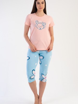 Woman Sweet Bunny Capri Set Woman Sweet Bunny Capri Set