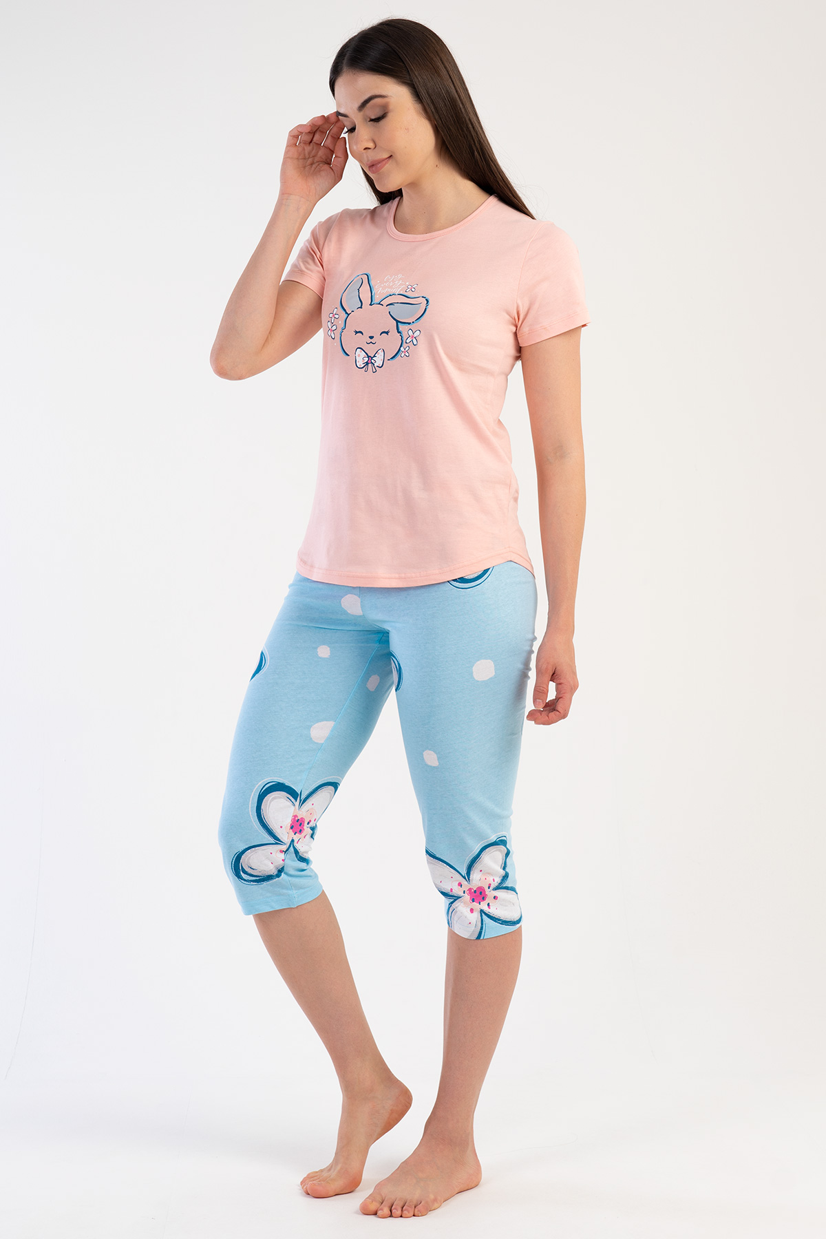 Woman Sweet Bunny Capri Set Woman Sweet Bunny Capri Set