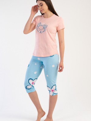 Woman Sweet Bunny Capri Set Woman Sweet Bunny Capri Set