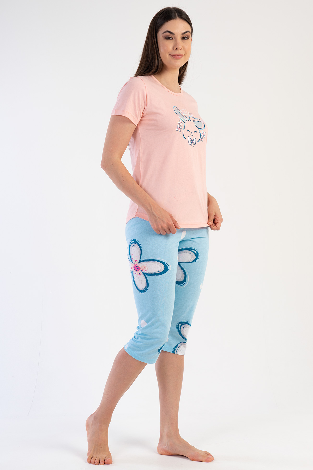 Woman Sweet Bunny Capri Set Woman Sweet Bunny Capri Set
