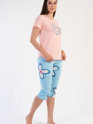 Woman Sweet Bunny Capri Set Woman Sweet Bunny Capri Set