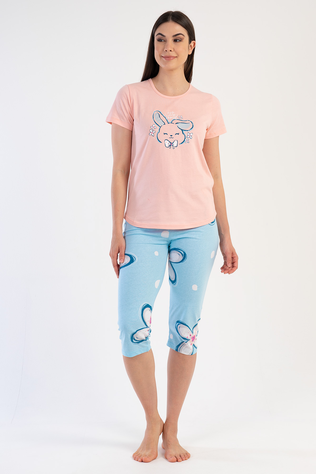 Woman Sweet Bunny Capri Set Woman Sweet Bunny Capri Set