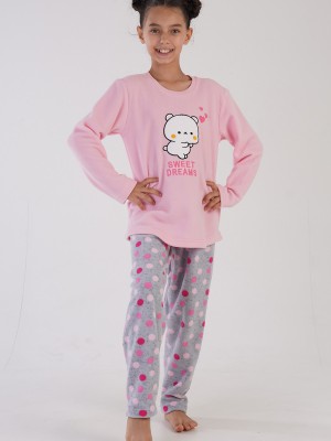Kids' Fleece Colorful Polka Dot Pyjama Set Kids' Fleece Colorful Polka Dot Pyjama Set