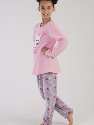 Kids' Fleece Colorful Polka Dot Pyjama Set Kids' Fleece Colorful Polka Dot Pyjama Set