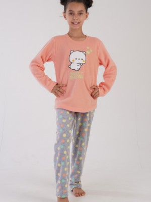 Kids' Fleece Colorful Polka Dot Pyjama Set Kids' Fleece Colorful Polka Dot Pyjama Set