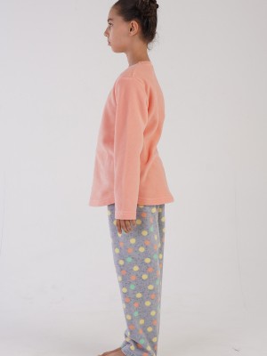 Kids' Fleece Colorful Polka Dot Pyjama Set Kids' Fleece Colorful Polka Dot Pyjama Set