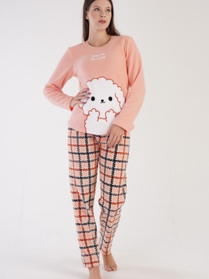 Woman Fleece Cute Pyjama Set Woman Fleece Cute Pyjama Set