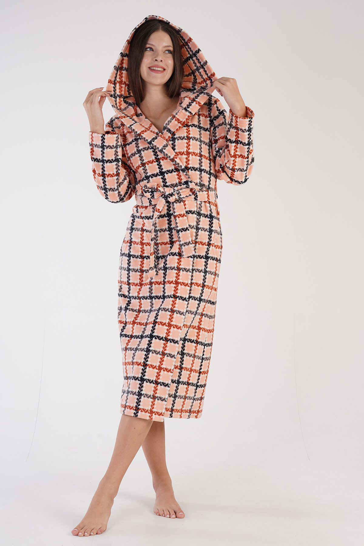 Woman Fleece Cute Dressing Gown Woman Fleece Cute Dressing Gown