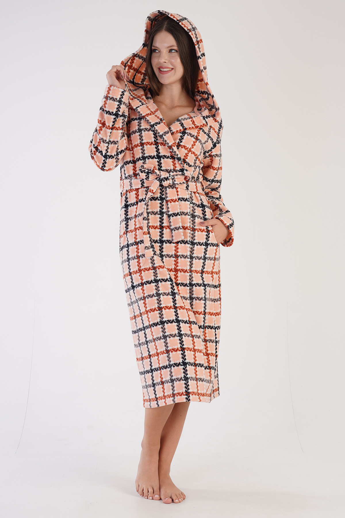Woman Fleece Cute Dressing Gown Woman Fleece Cute Dressing Gown