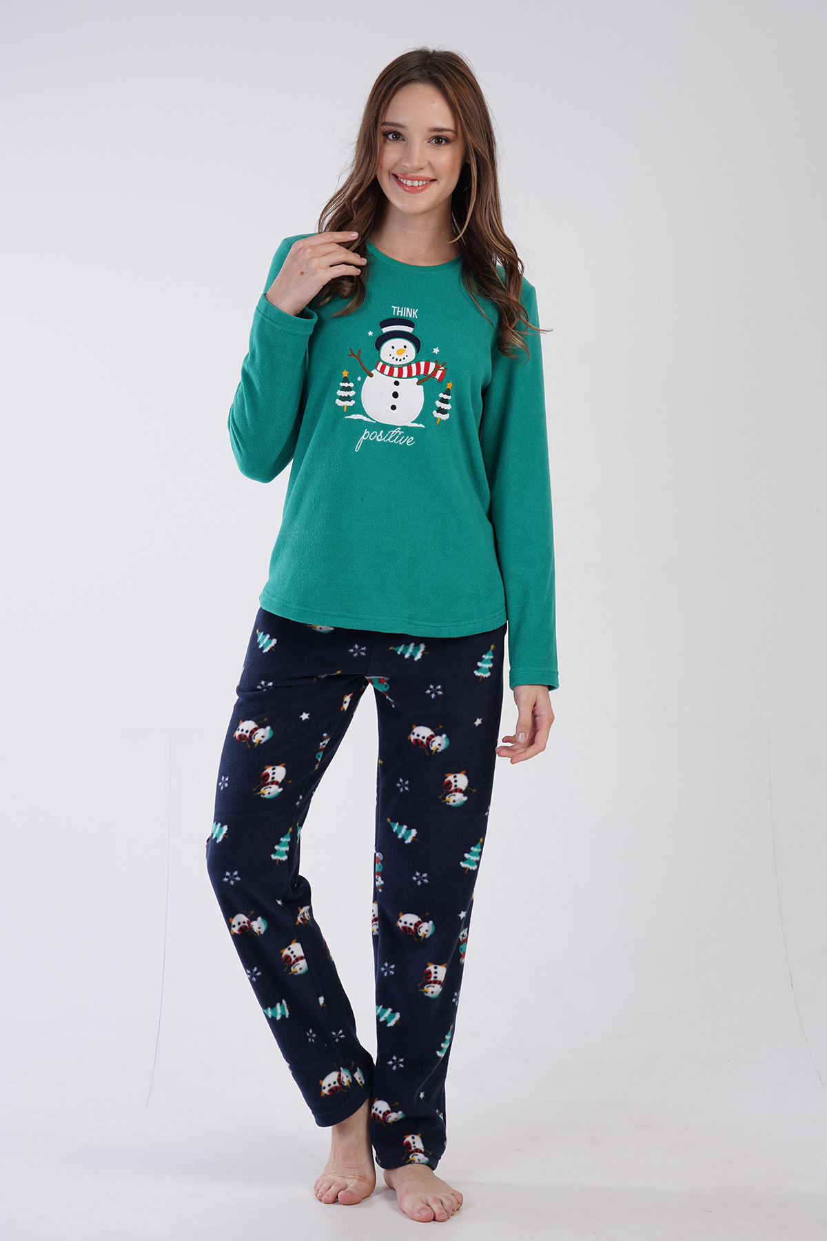 Woman Gella Christmas Fleece Pyjama Set Woman Gella Christmas Fleece Pyjama Set