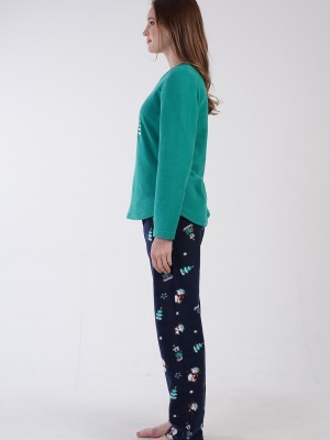 Woman Gella Christmas Fleece Pyjama Set Woman Gella Christmas Fleece Pyjama Set