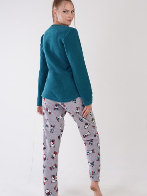 Woman Aila Fleece Long Sleeve Pyjama Set Woman Aila Fleece Long Sleeve Pyjama Set