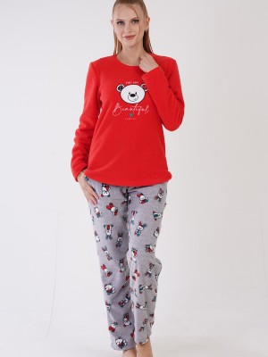 Woman Aila Fleece Long Sleeve Pyjama Set Woman Aila Fleece Long Sleeve Pyjama Set