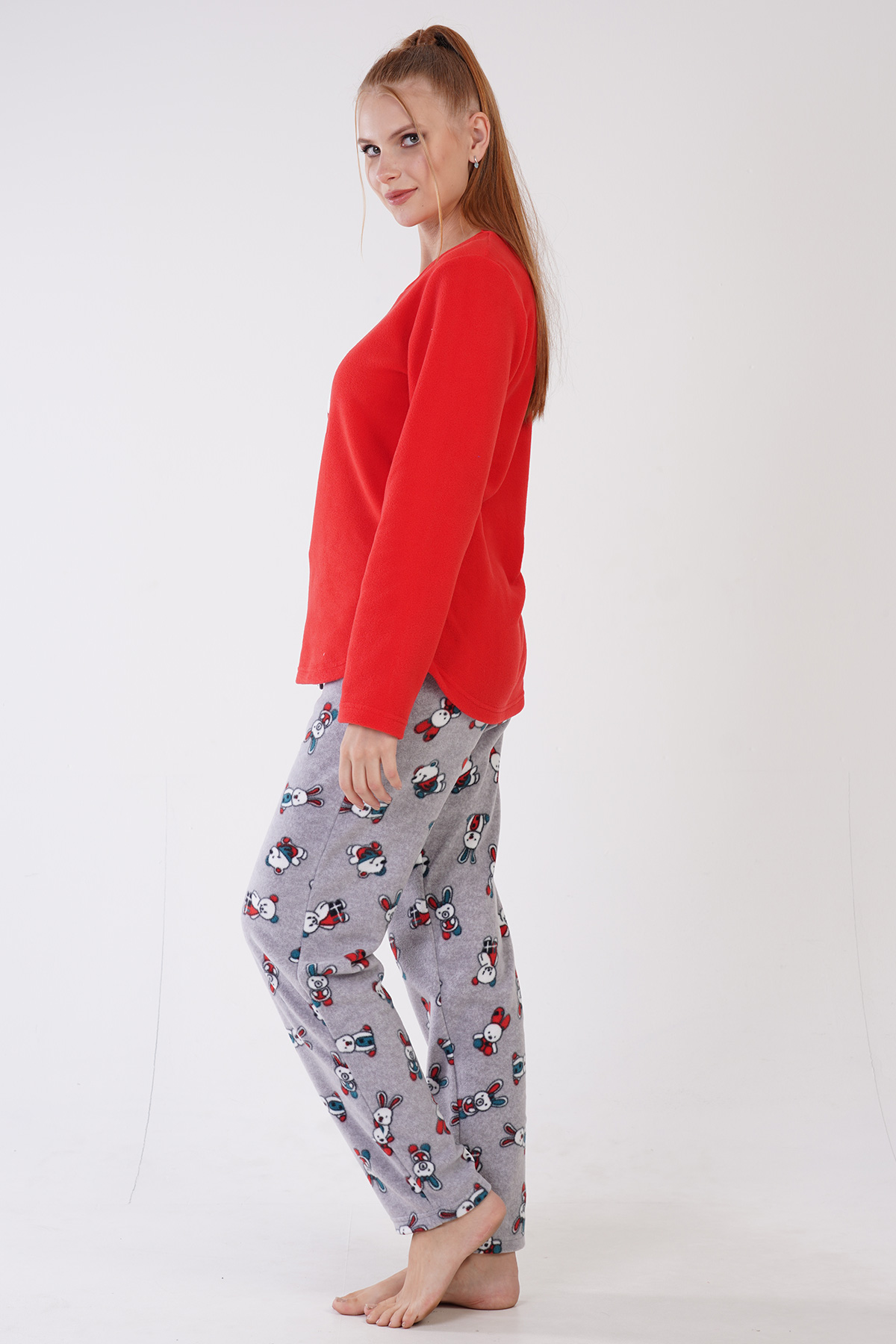 Woman Aila Fleece Long Sleeve Pyjama Set Woman Aila Fleece Long Sleeve Pyjama Set