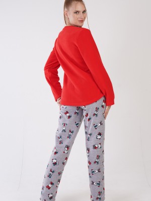 Woman Aila Fleece Long Sleeve Pyjama Set Woman Aila Fleece Long Sleeve Pyjama Set