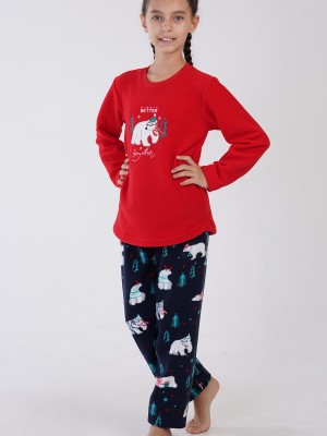 Kids' Girl Fleece Tolly Christmas Pyjama Set Kids' Girl Fleece Tolly Christmas Pyjama Set