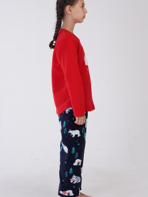 Kids' Girl Fleece Tolly Christmas Pyjama Set Kids' Girl Fleece Tolly Christmas Pyjama Set