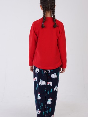 Kids' Girl Fleece Tolly Christmas Pyjama Set Kids' Girl Fleece Tolly Christmas Pyjama Set
