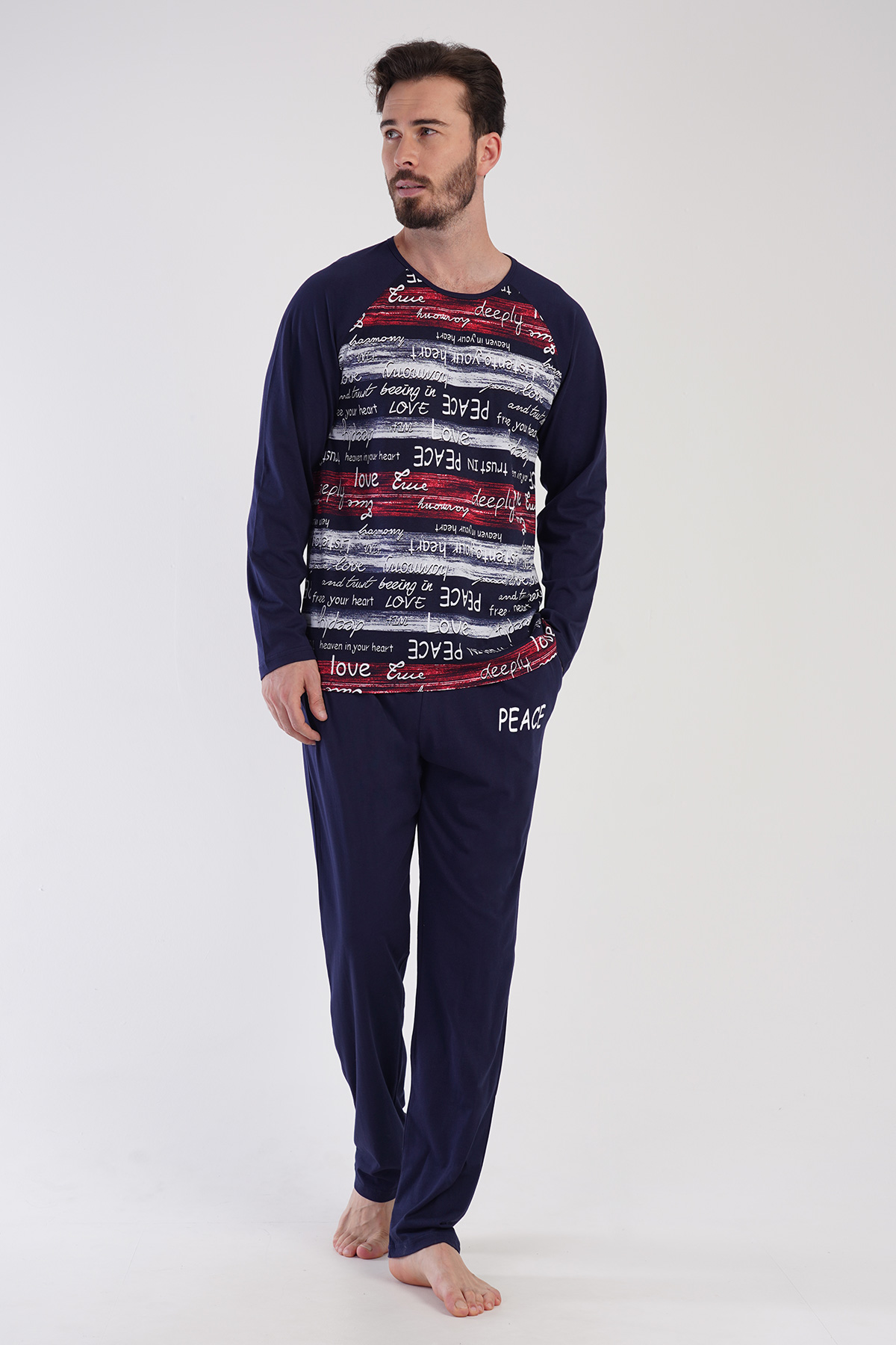 Man Supreme Peace Pocket Detail Pyjama Set Man Supreme Peace Pocket Detail Pyjama Set