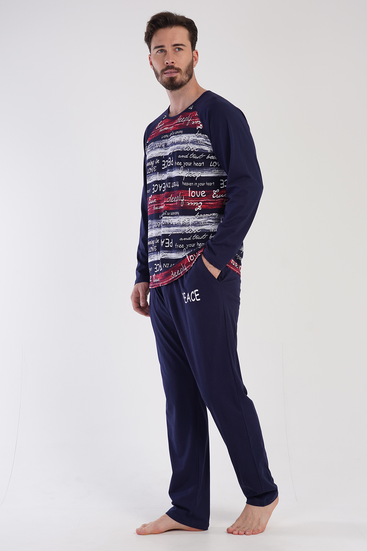 Man Supreme Peace Pocket Detail Pyjama Set Man Supreme Peace Pocket Detail Pyjama Set
