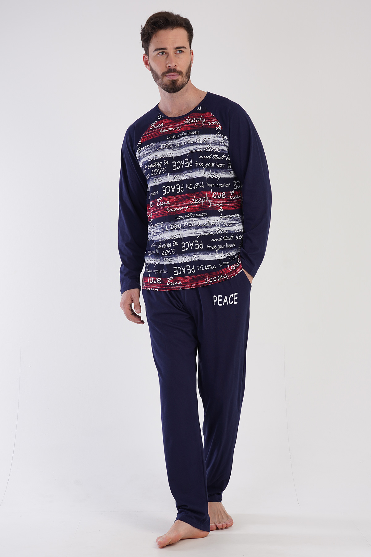 Man Supreme Peace Pocket Detail Pyjama Set Man Supreme Peace Pocket Detail Pyjama Set