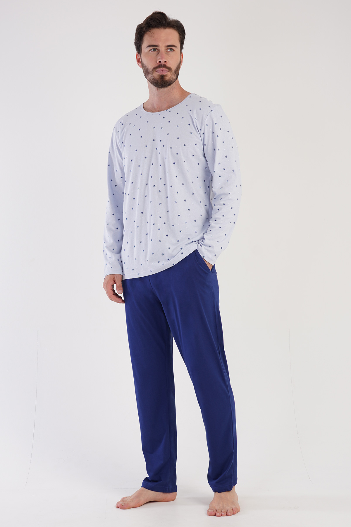 Man Supreme Blue Polka Dot Pyjama Set Man Supreme Blue Polka Dot Pyjama Set