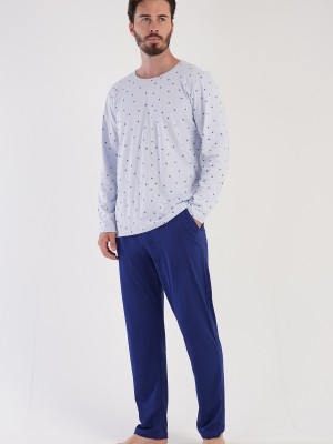 Man Supreme Blue Polka Dot Pyjama Set Man Supreme Blue Polka Dot Pyjama Set