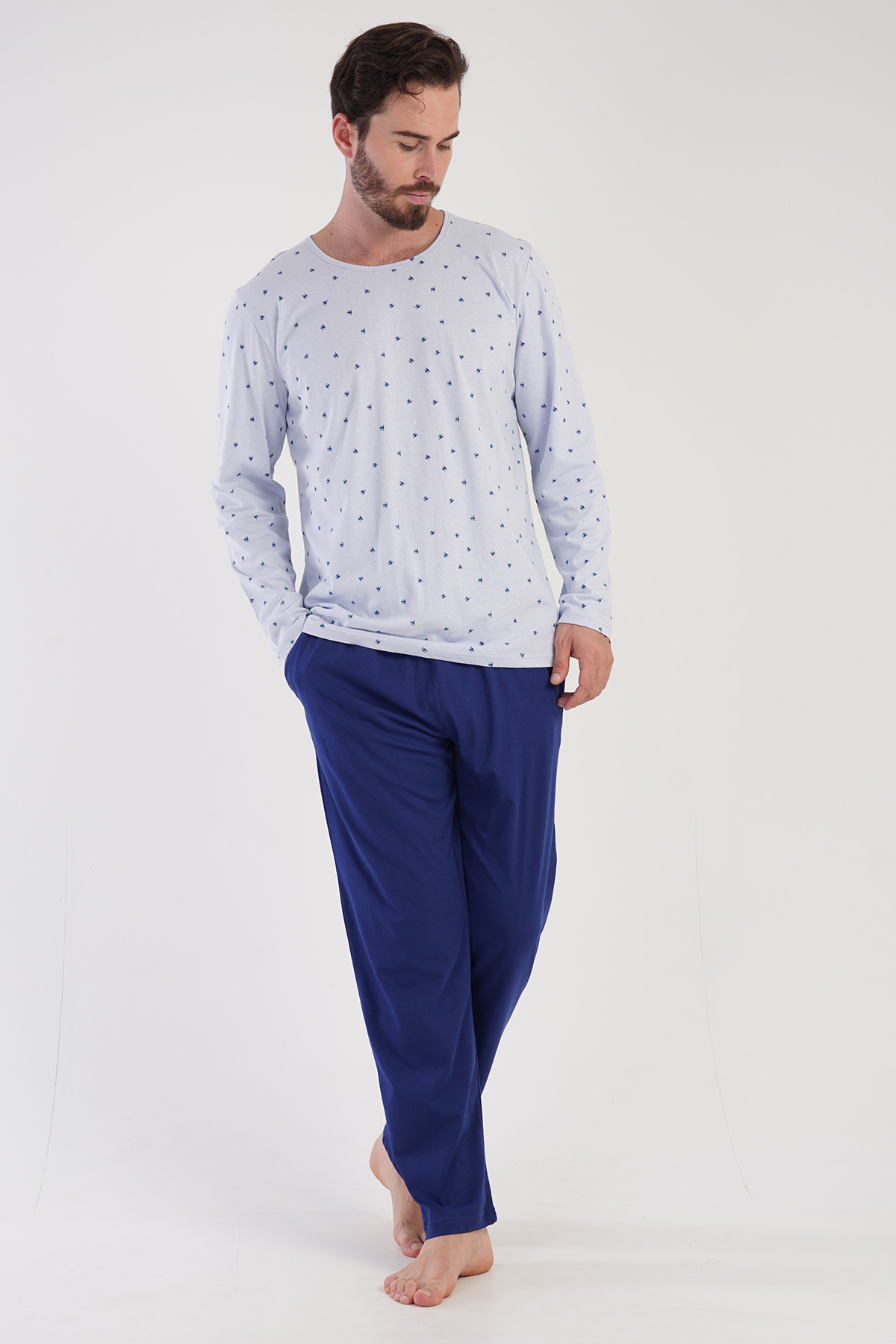Man Supreme Blue Polka Dot Pyjama Set Man Supreme Blue Polka Dot Pyjama Set
