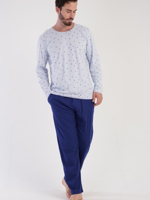 Man Supreme Blue Polka Dot Pyjama Set Man Supreme Blue Polka Dot Pyjama Set