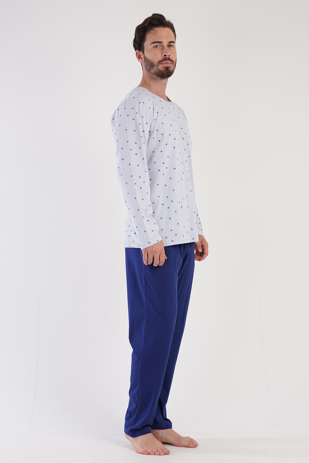Man Supreme Blue Polka Dot Pyjama Set Man Supreme Blue Polka Dot Pyjama Set