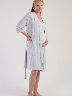 Woman Supreme Helly Pregnant Dressing Gown Set Woman Supreme Helly Pregnant Dressing Gown Set