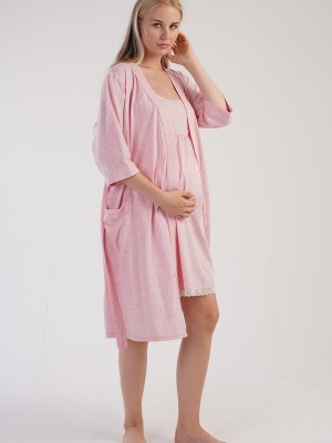 Woman Supreme Helly Pregnant Dressing Gown Set Woman Supreme Helly Pregnant Dressing Gown Set