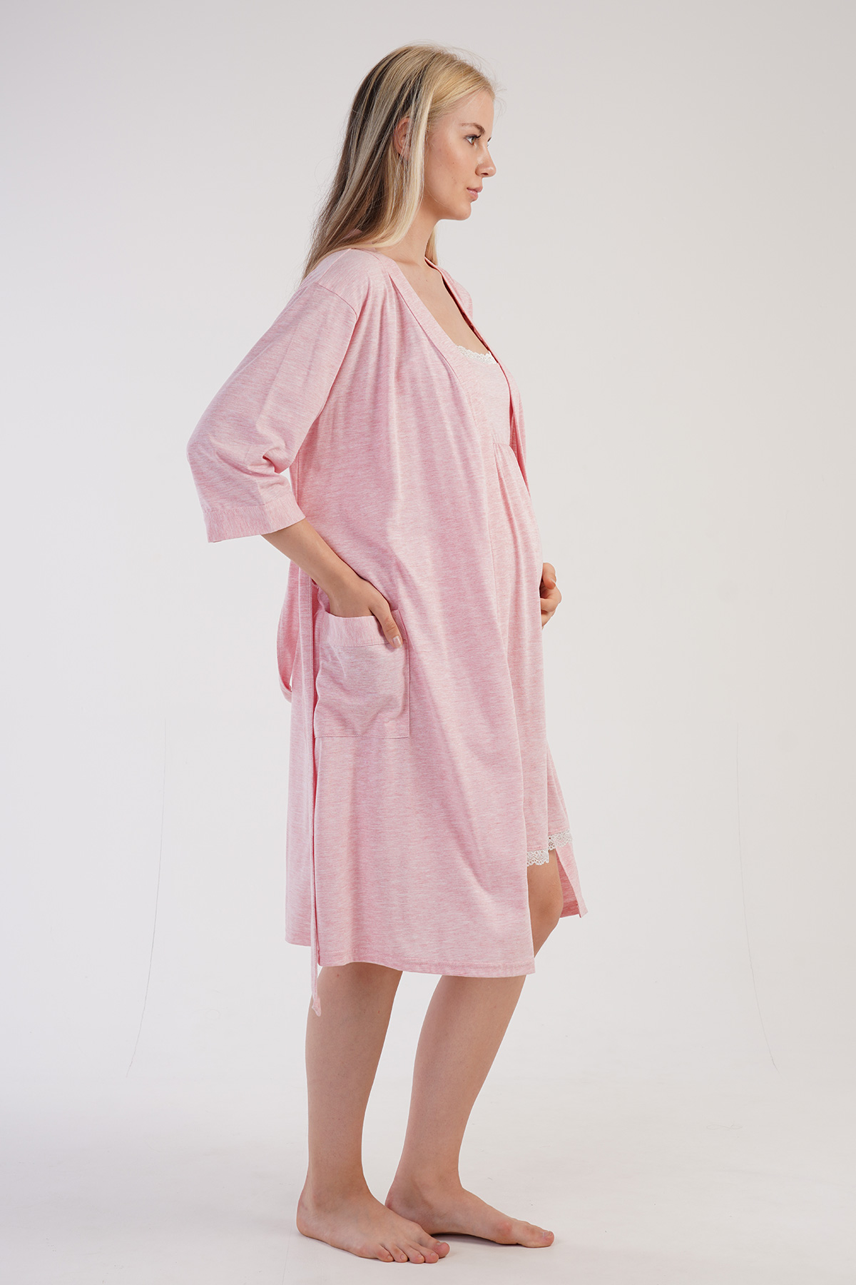 Woman Supreme Helly Pregnant Dressing Gown Set Woman Supreme Helly Pregnant Dressing Gown Set