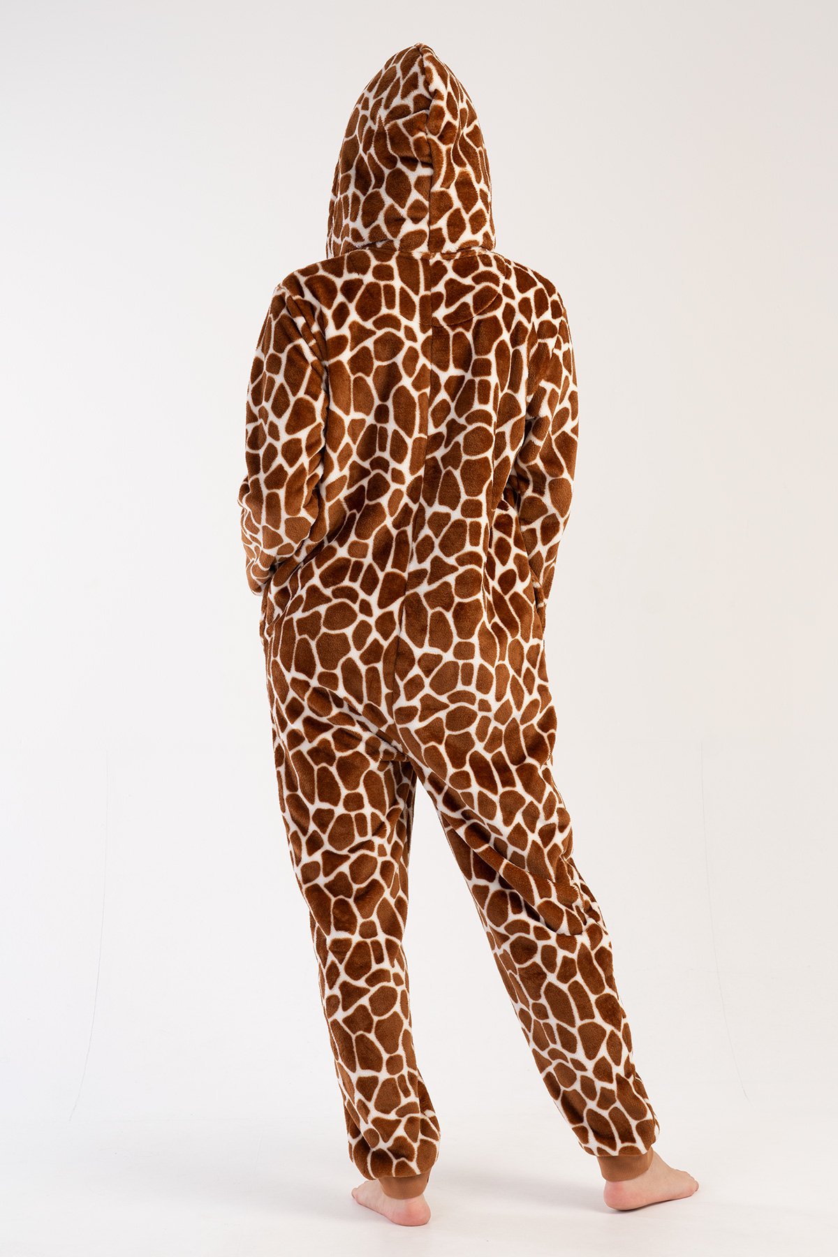 Woman Soft Fleece Leopard Jumpsuit Woman Soft Fleece Leopard Jumpsuit