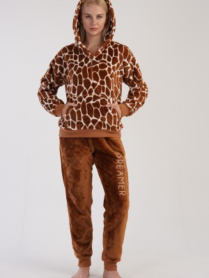 Woman Soft Brown Pyjama Set Woman Soft Brown Pyjama Set