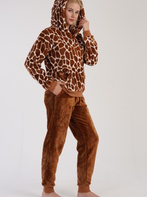 Woman Soft Brown Pyjama Set Woman Soft Brown Pyjama Set