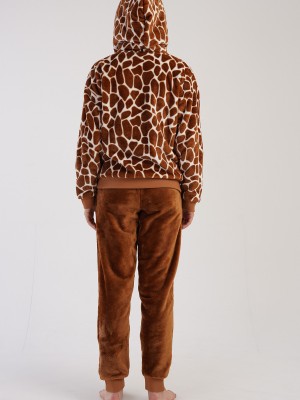 Woman Soft Brown Pyjama Set Woman Soft Brown Pyjama Set