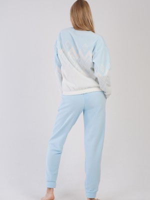 Woman Soft Blue Pyjama Set Woman Soft Blue Pyjama Set