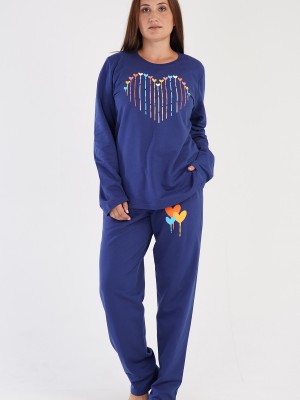 Woman Big Size Colorful Heart Pyjama Set Woman Big Size Colorful Heart Pyjama Set