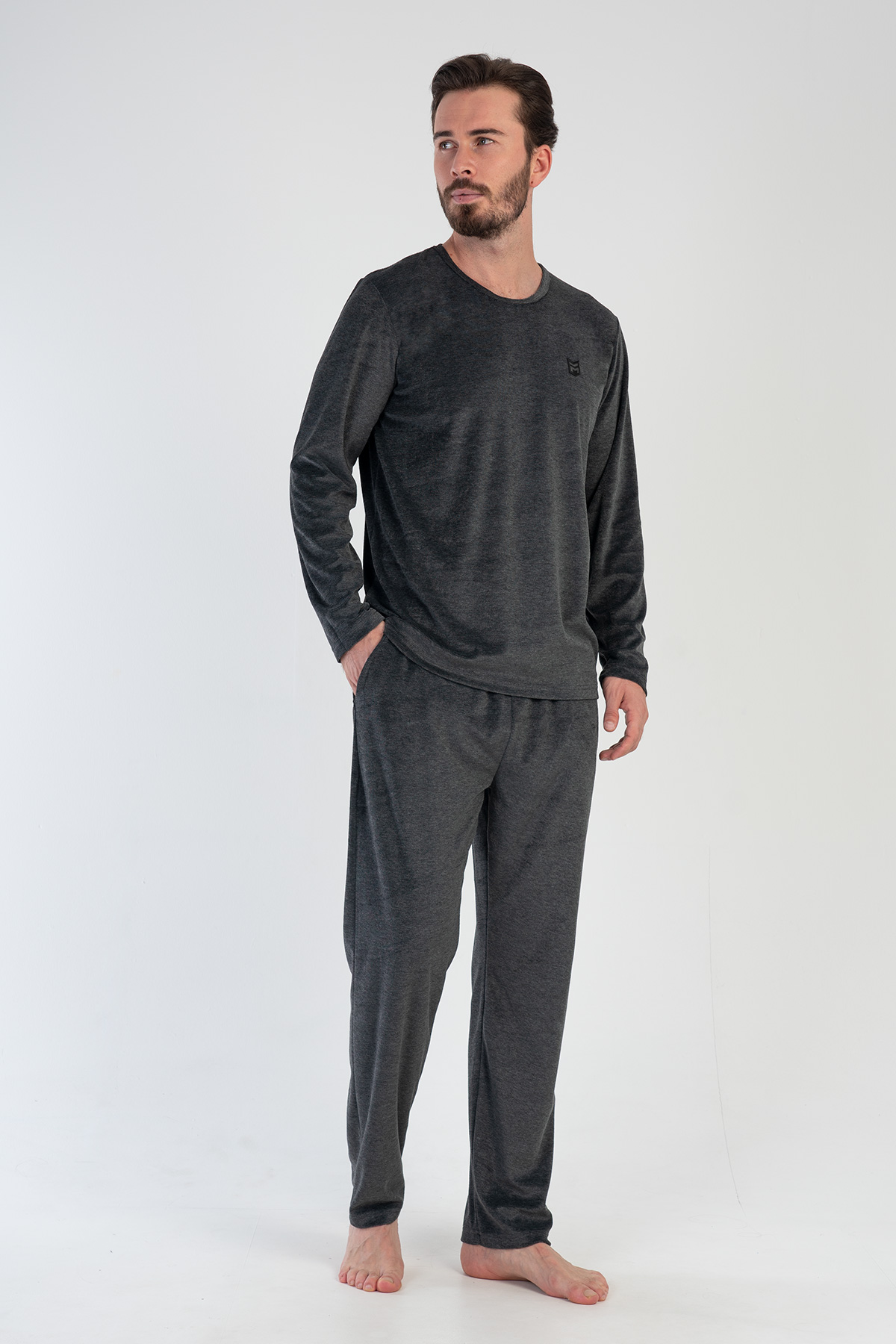 Man Velvet Anthracite Pyjama Set Man Velvet Anthracite Pyjama Set