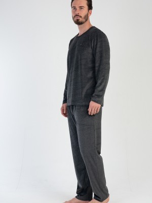 Man Velvet Anthracite Pyjama Set Man Velvet Anthracite Pyjama Set