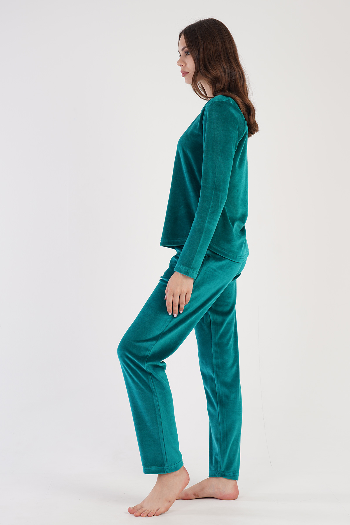 Woman Silver Pine Velvet Pyjama Set Woman Silver Pine Velvet Pyjama Set
