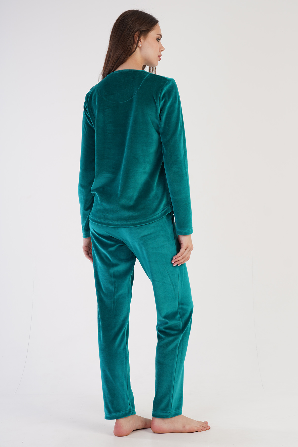 Woman Silver Pine Velvet Pyjama Set Woman Silver Pine Velvet Pyjama Set