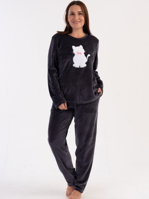 Woman Big Size Vena Velvet Pyjama Set Woman Big Size Vena Velvet Pyjama Set