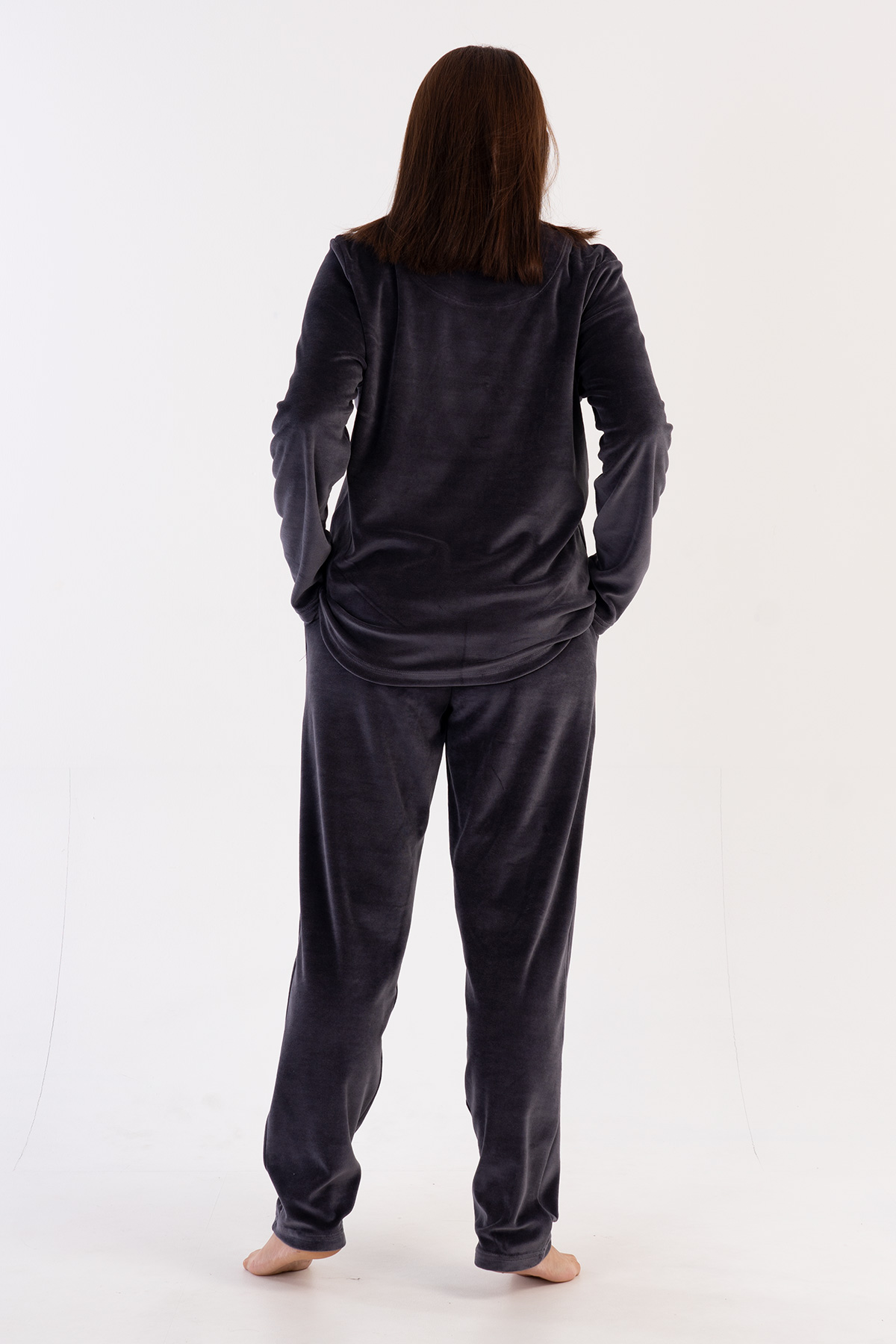 Woman Big Size Vena Velvet Pyjama Set Woman Big Size Vena Velvet Pyjama Set