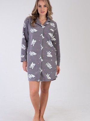 Woman Peny Fleece Buttoned Shirt Tunic Woman Peny Fleece Buttoned Shirt Tunic