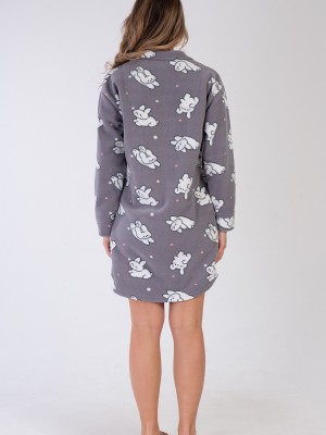 Woman Peny Fleece Buttoned Shirt Tunic Woman Peny Fleece Buttoned Shirt Tunic