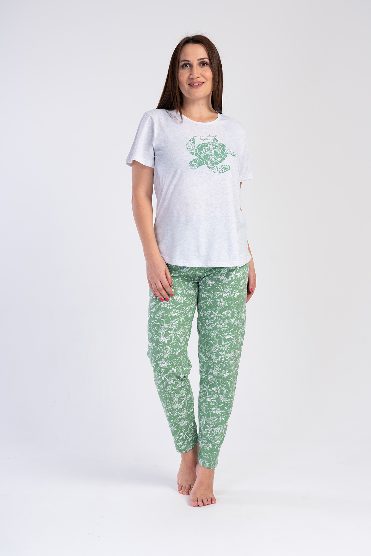 Woman Ash Big Size Supreme Pyjama Set Woman Ash Big Size Supreme Pyjama Set