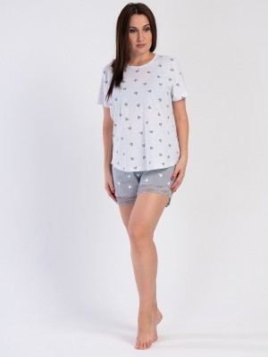 Woman Gray Lace Big Size Short Set Woman Gray Lace Big Size Short Set